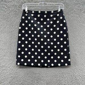 LOFT Skirt Women's Petites 0 Blue‎ Polka Dot Tube Skirt Ladies 0P